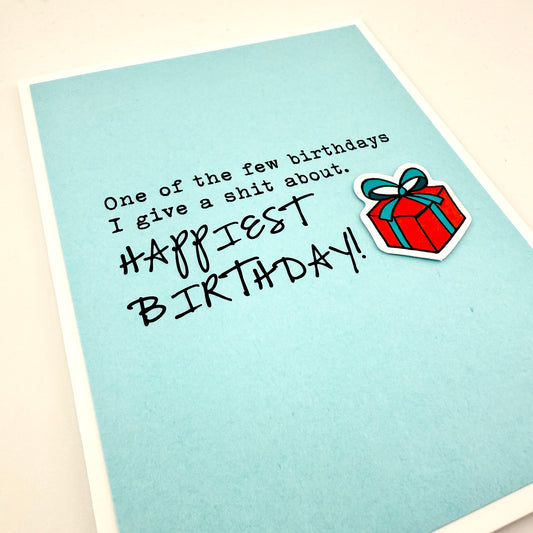 Birthday I Give a Shit About card