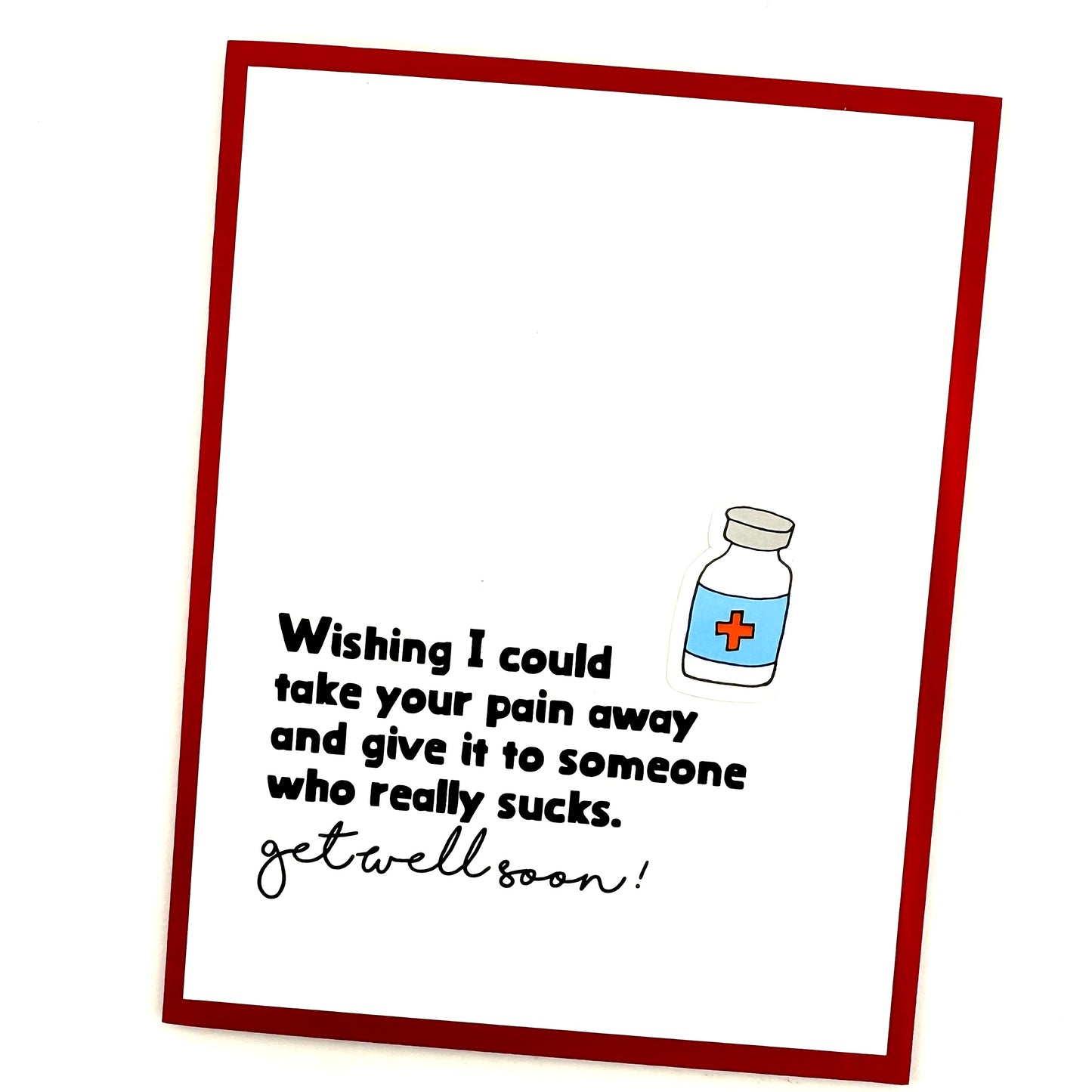 Give Pain to Someone Who Suck get well card