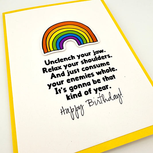 Unclench Your Jaw birthday card