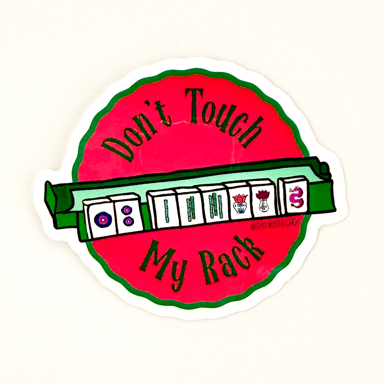 Don’t Touch Rack Mahjong vinyl sticker
