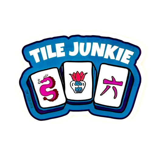 Tile Junkie Mahjong vinyl sticker