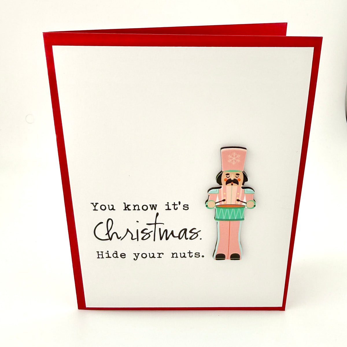 Hide Nuts Nutcracker Christmas card