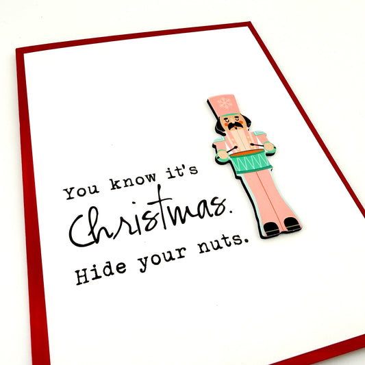 Hide Nuts Nutcracker Christmas card