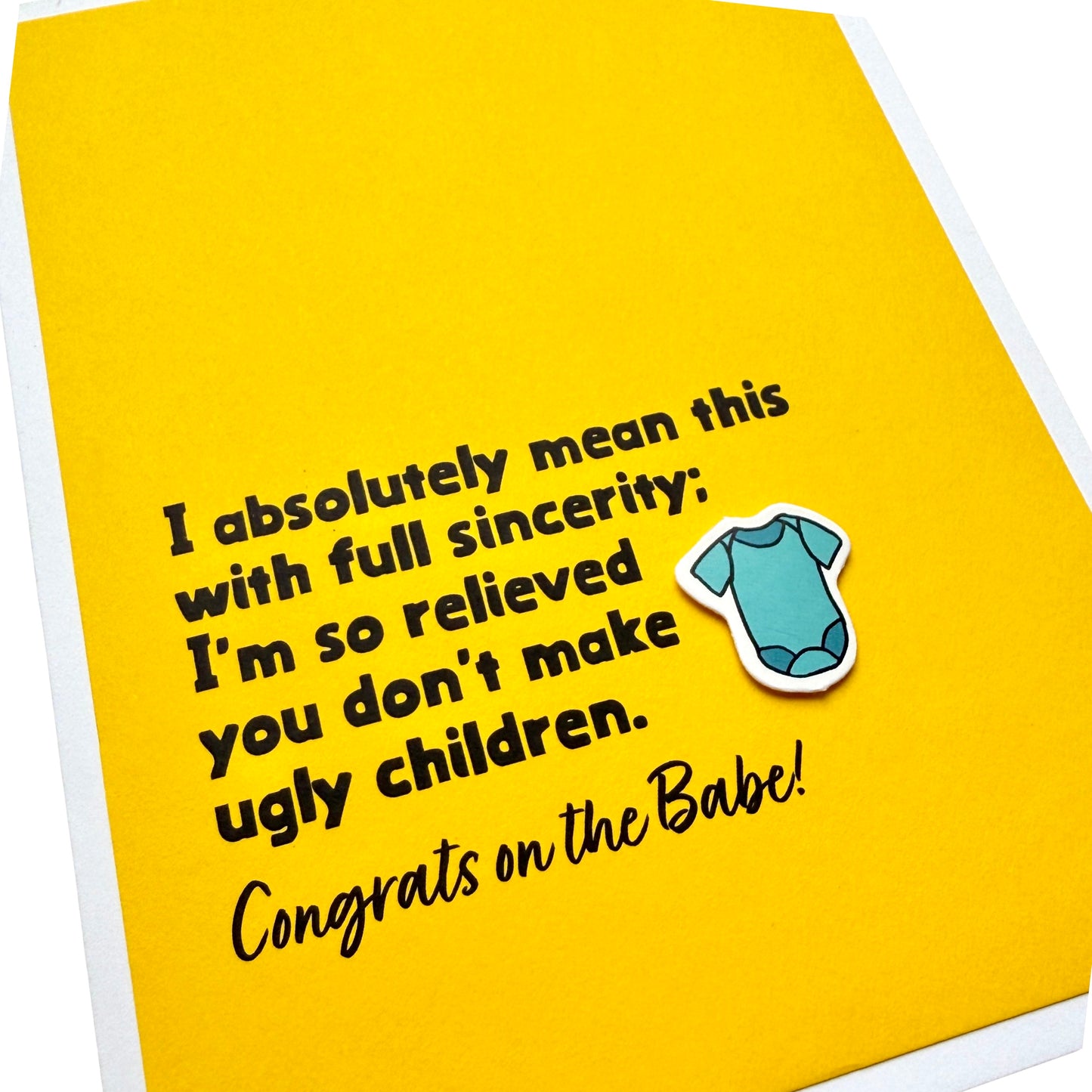 Don’t Make Ugly Children baby card