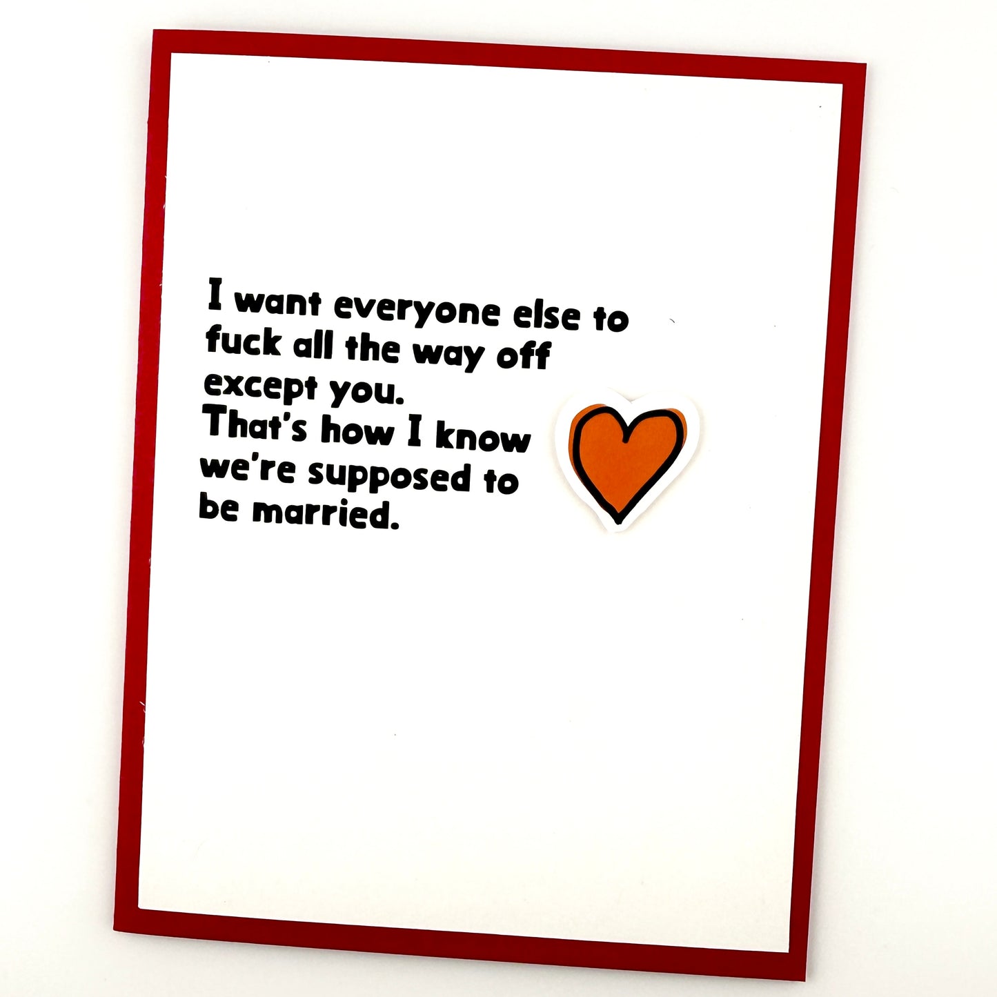 Supposed to Actually End Up Together anniversary card