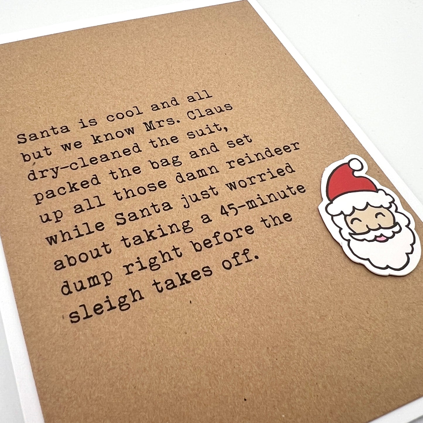 Santa is Cool but Mrs. Claus Dry Cleaned holiday card