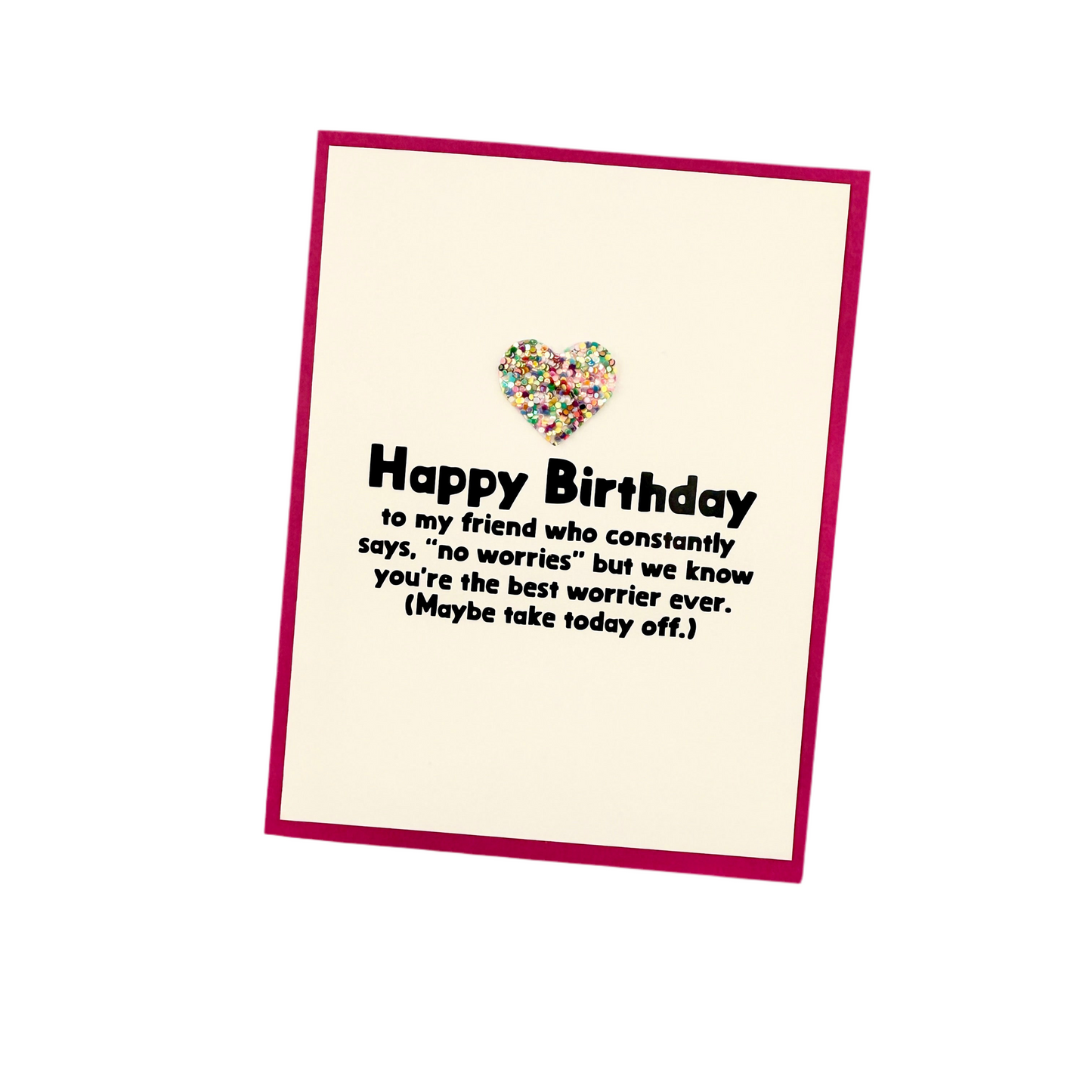 No Worries birthday card