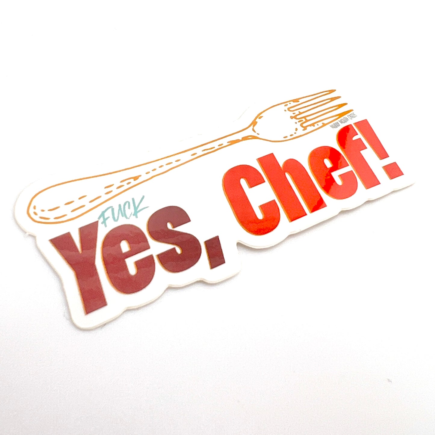 Fuck Yes Chef vinyl sticker