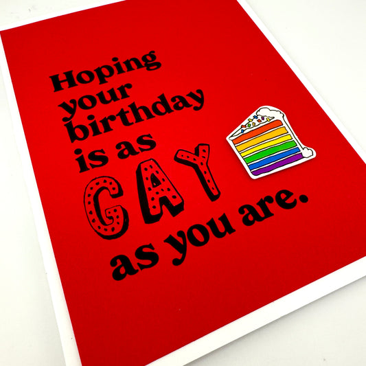 Birthday as Gay as You card
