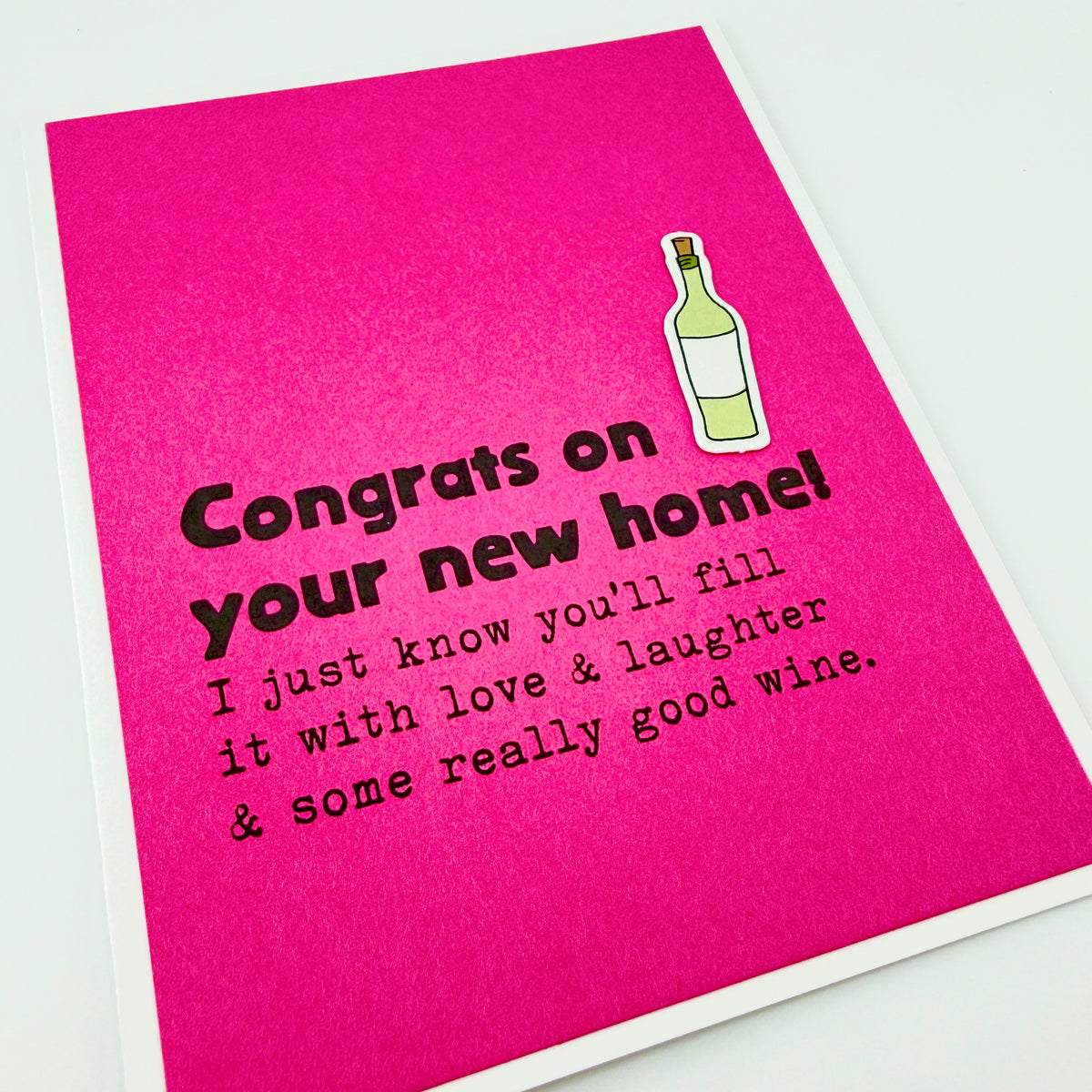 Laughter and Good Wine new home card