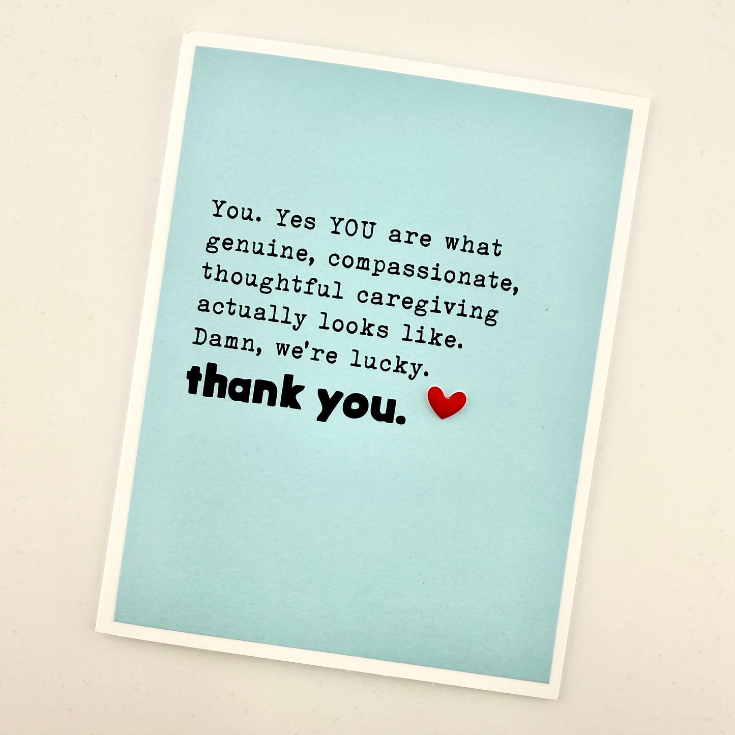 Thank You Caregiver card