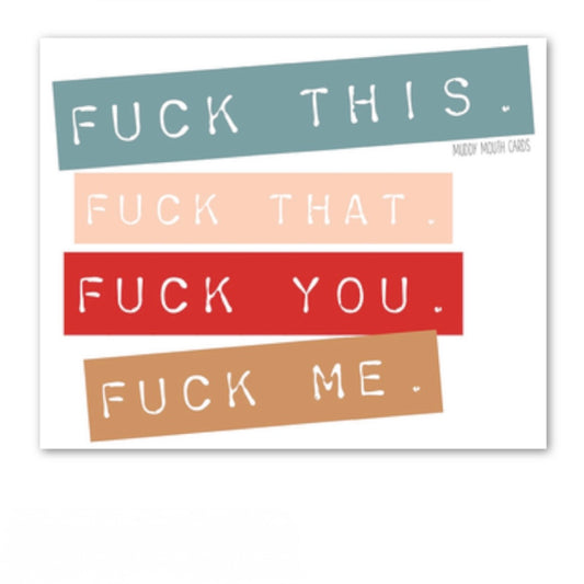 Fuck This Fuck That vinyl sticker