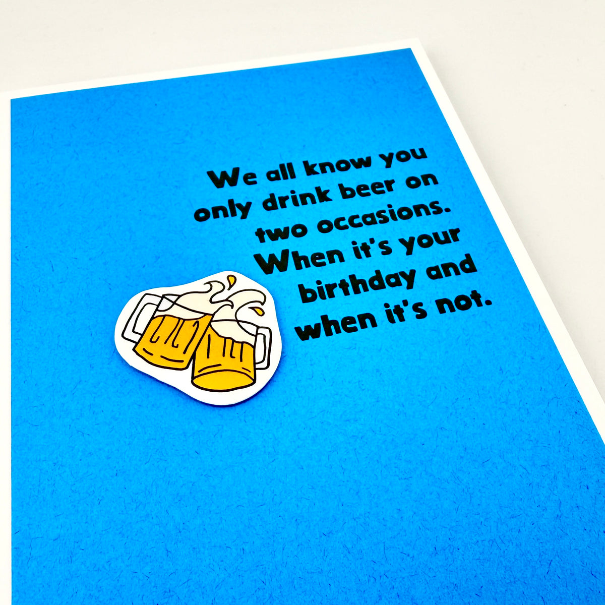 Beer on Two Occasions birthday card
