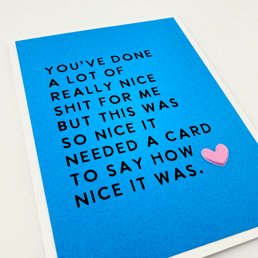 So Nice it Needed a Card card