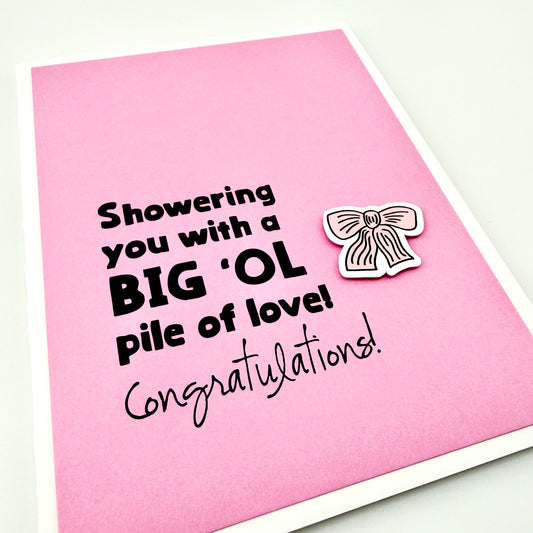 Showering Pile of Love card