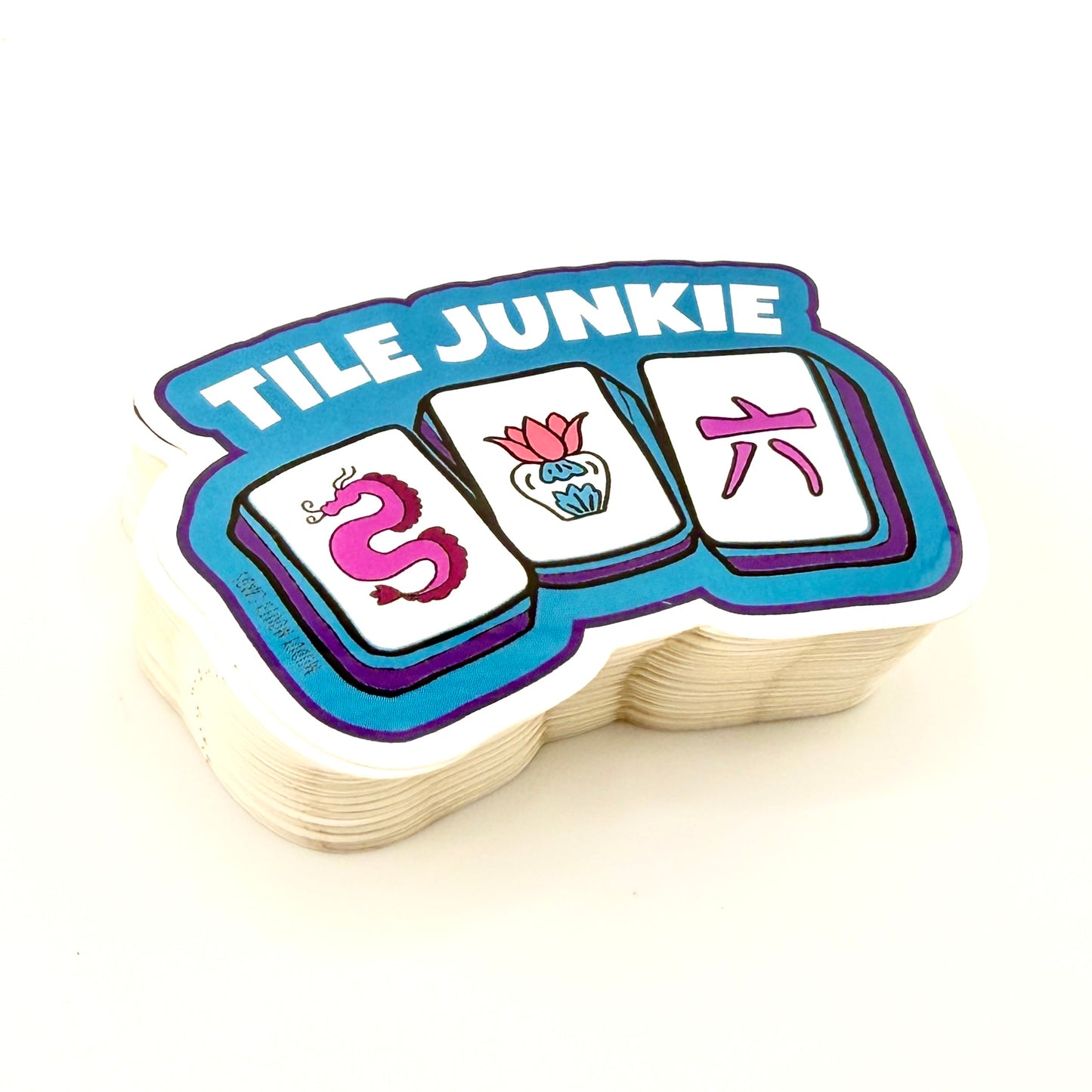 Tile Junkie Mahjong vinyl sticker