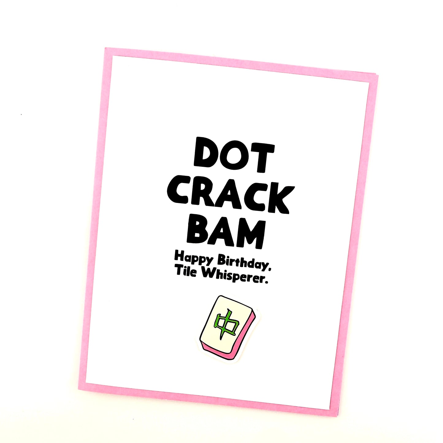 Dot Bam Crack Mahjong birthday card