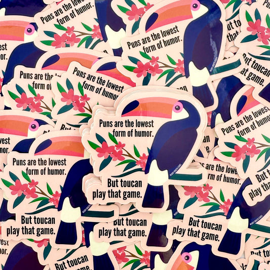 Pun Toucan Play vinyl sticker
