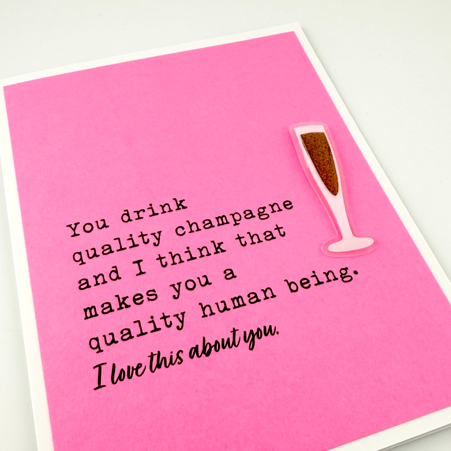 Quality Champagne love card