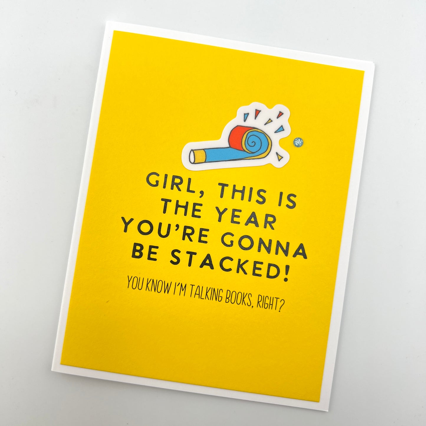 Gonna be Stacked book birthday card