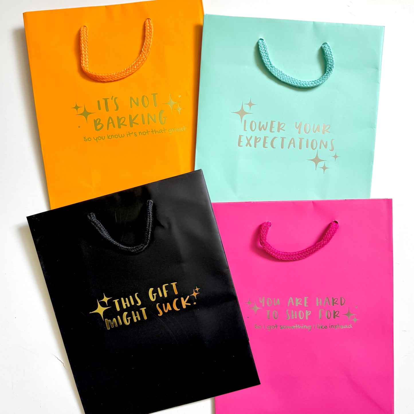 Gift Bag It’s Not Barking-mango orange