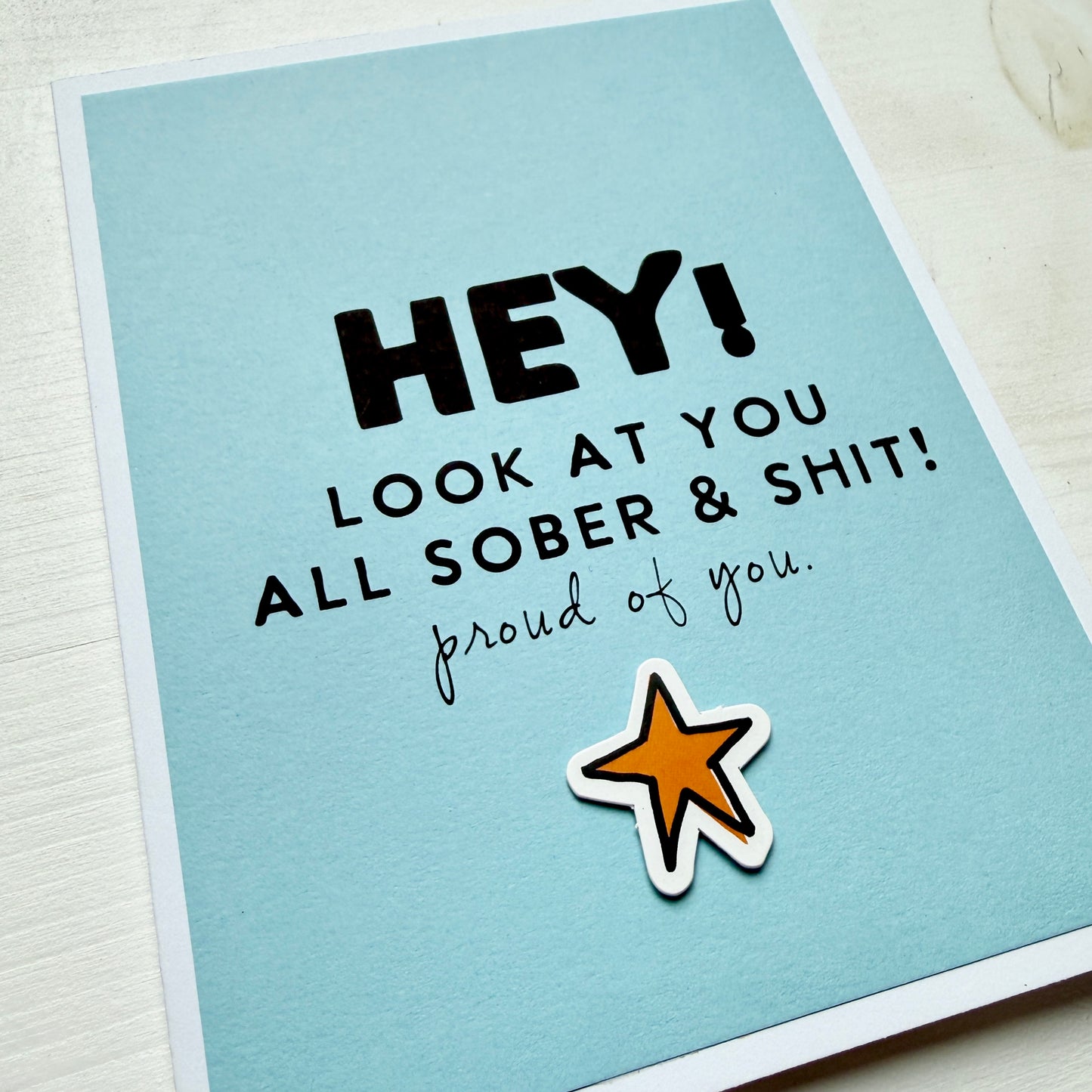 All Sober and Shit card