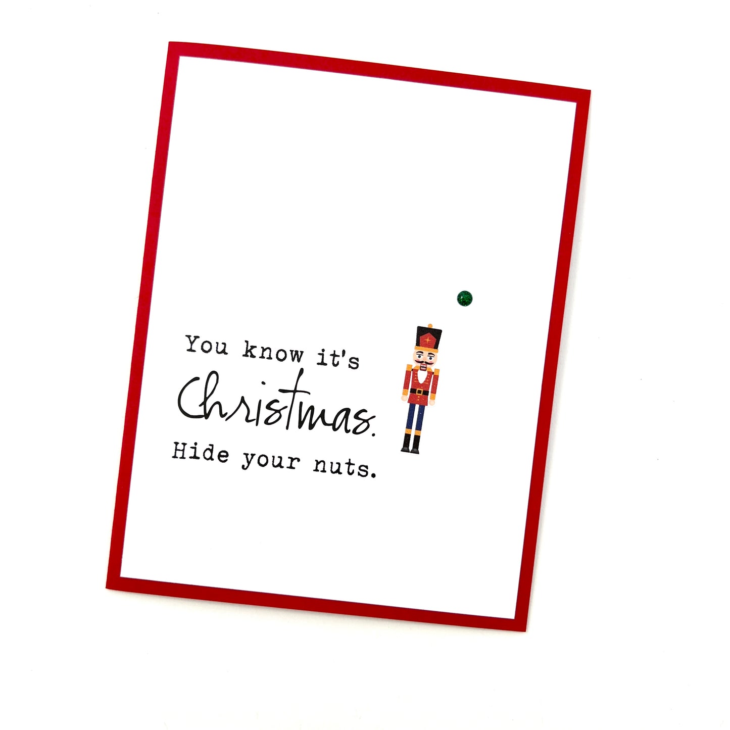 Hide Nuts Nutcracker Christmas card