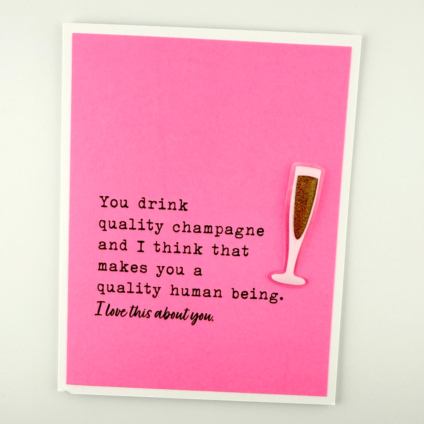 Quality Champagne love card