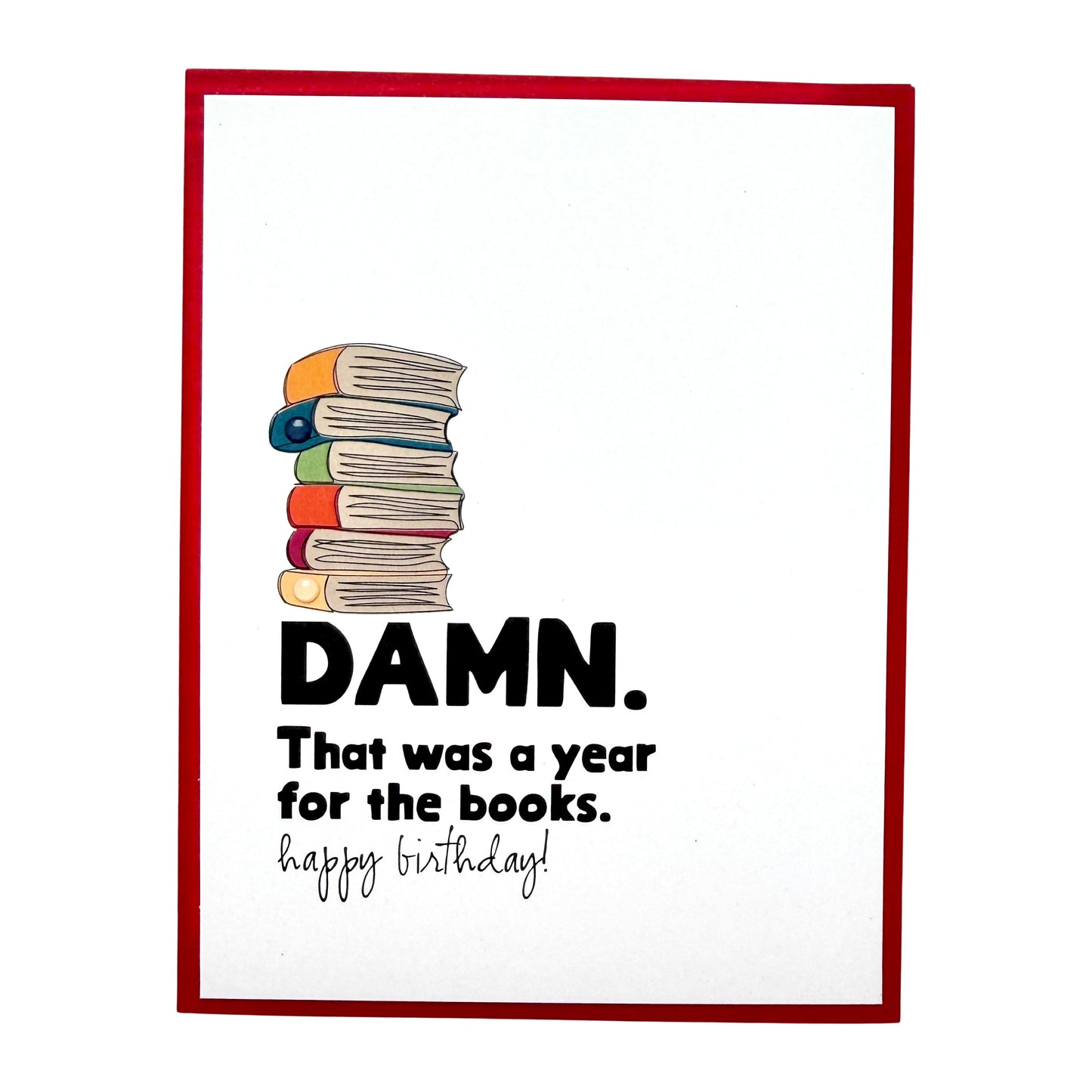 Year for the Books birthday card