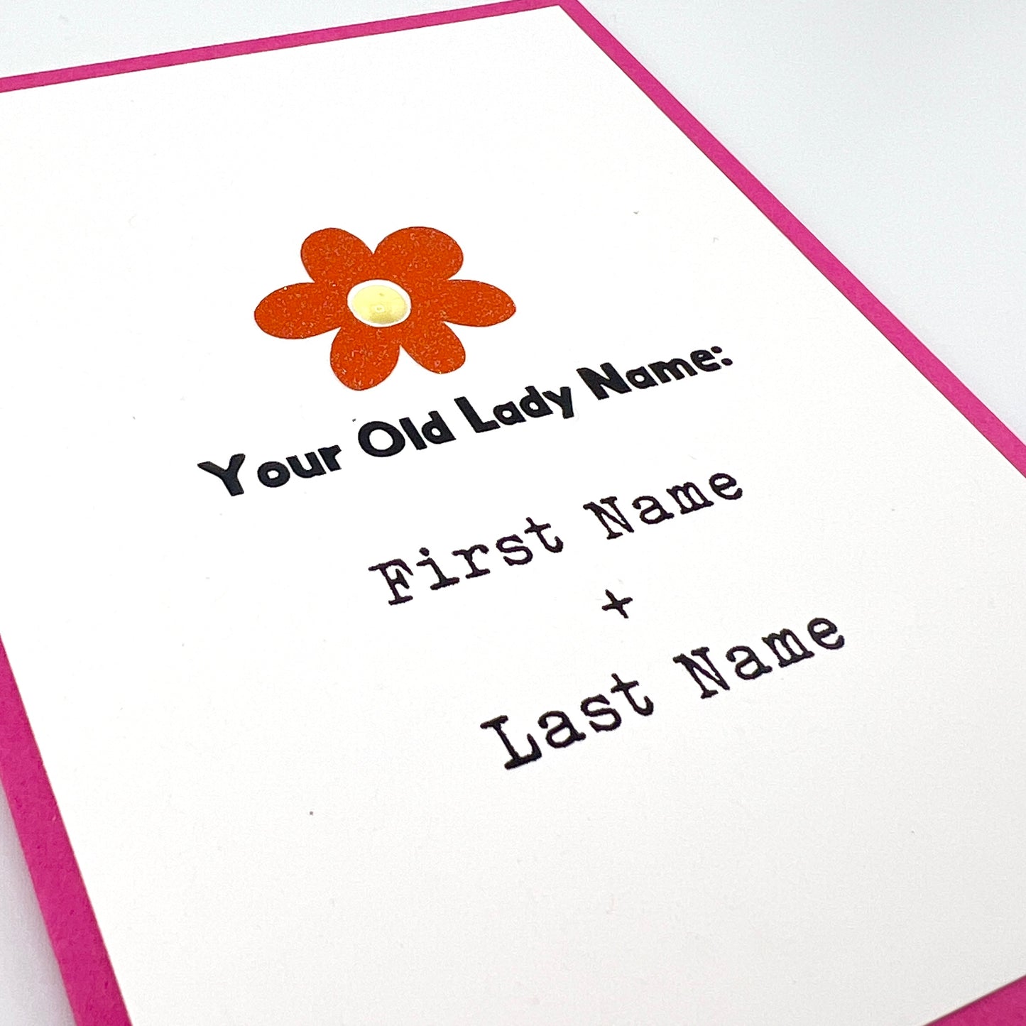 Old Lady Name card