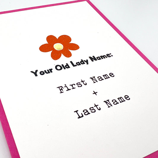 Old Lady Name card