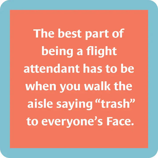 Coaster—Flight Attendant Trash