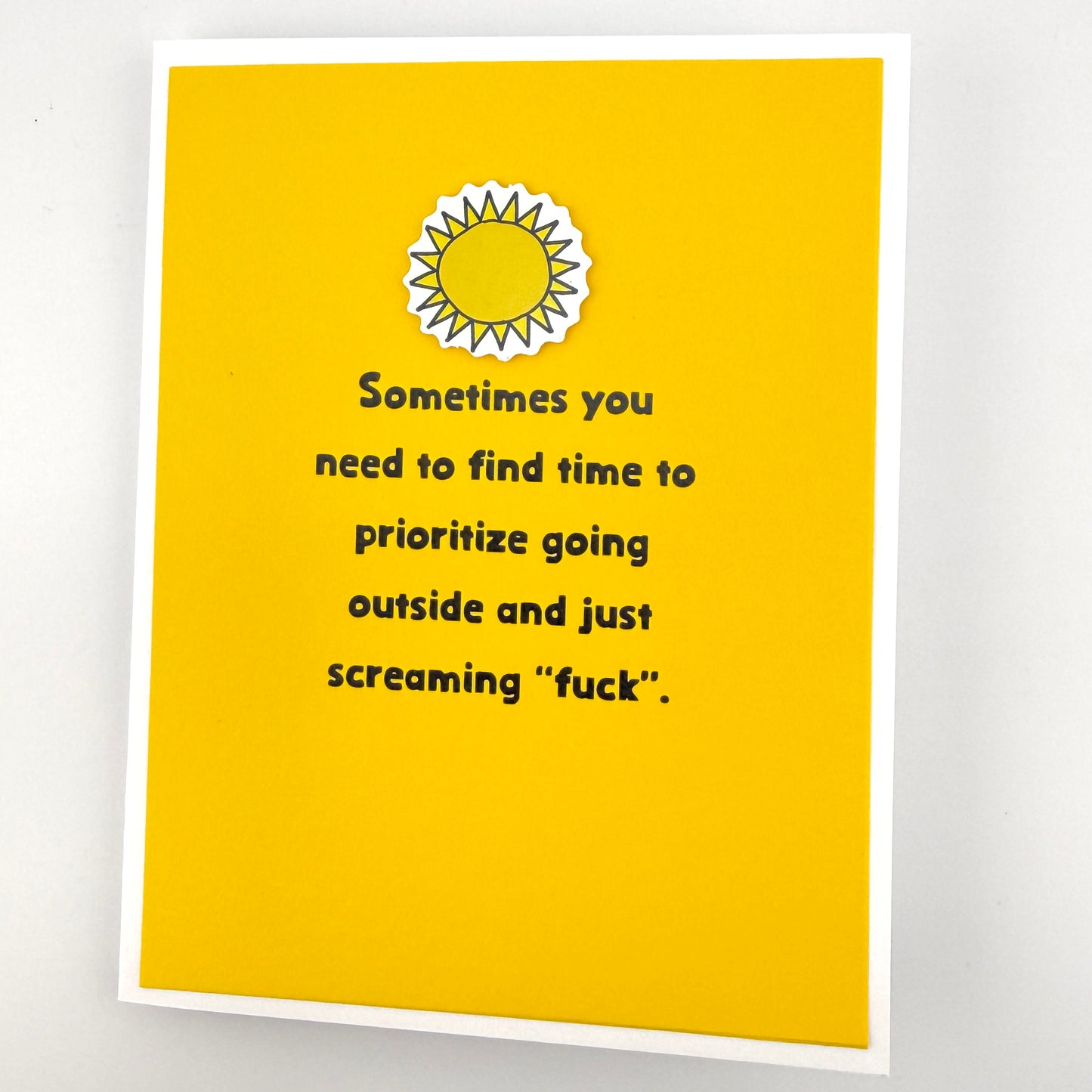 Go Outside & Scream Fuck card