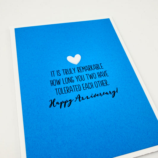 How Long You Tolerated Each Other card