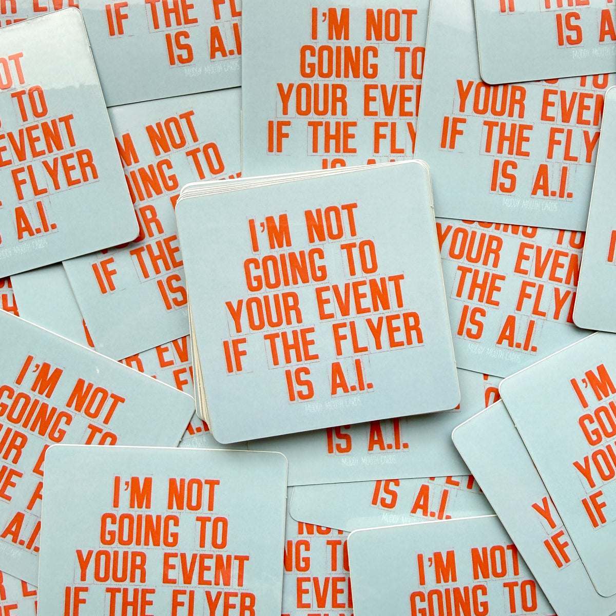 Event Flyer AI vinyl sticker