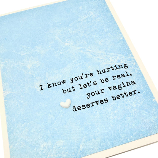 Vagina Deserves Better divorce card