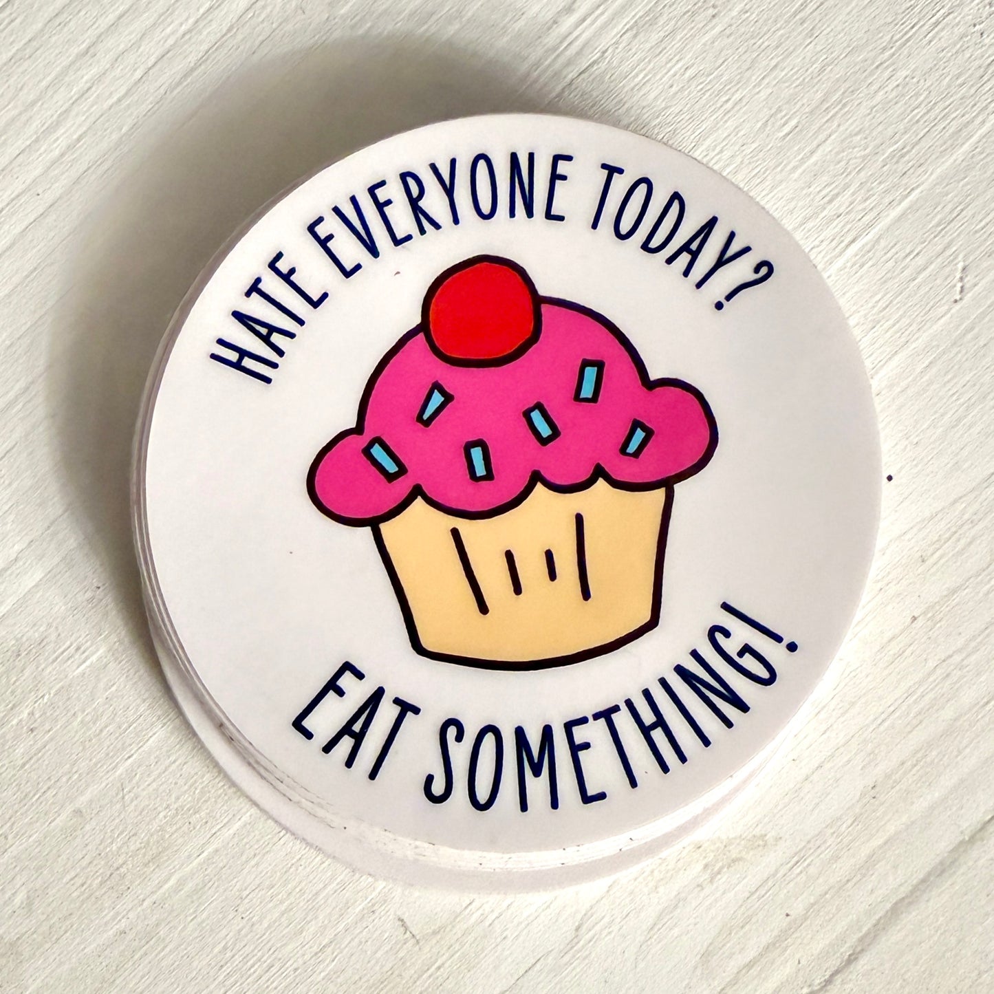 Eat Something vinyl sticker