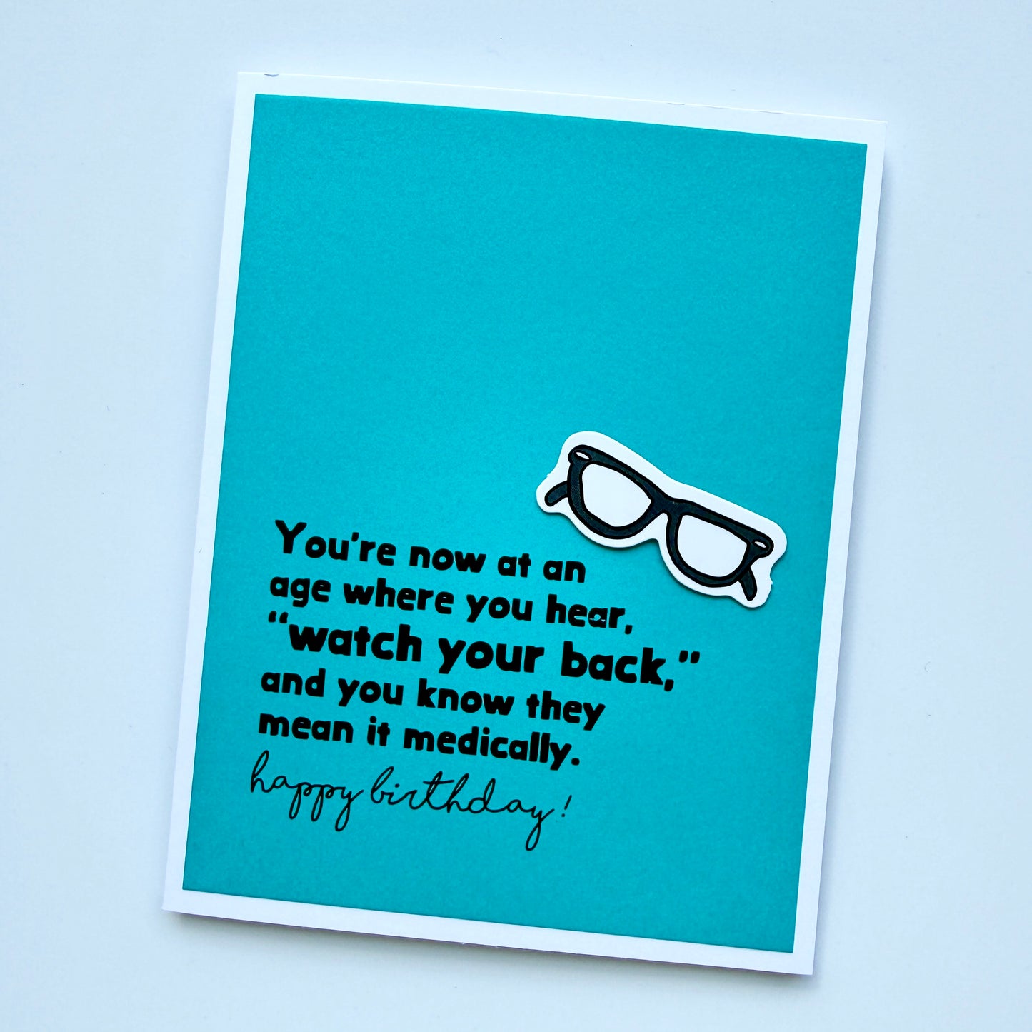 Watch Your Back birthday card