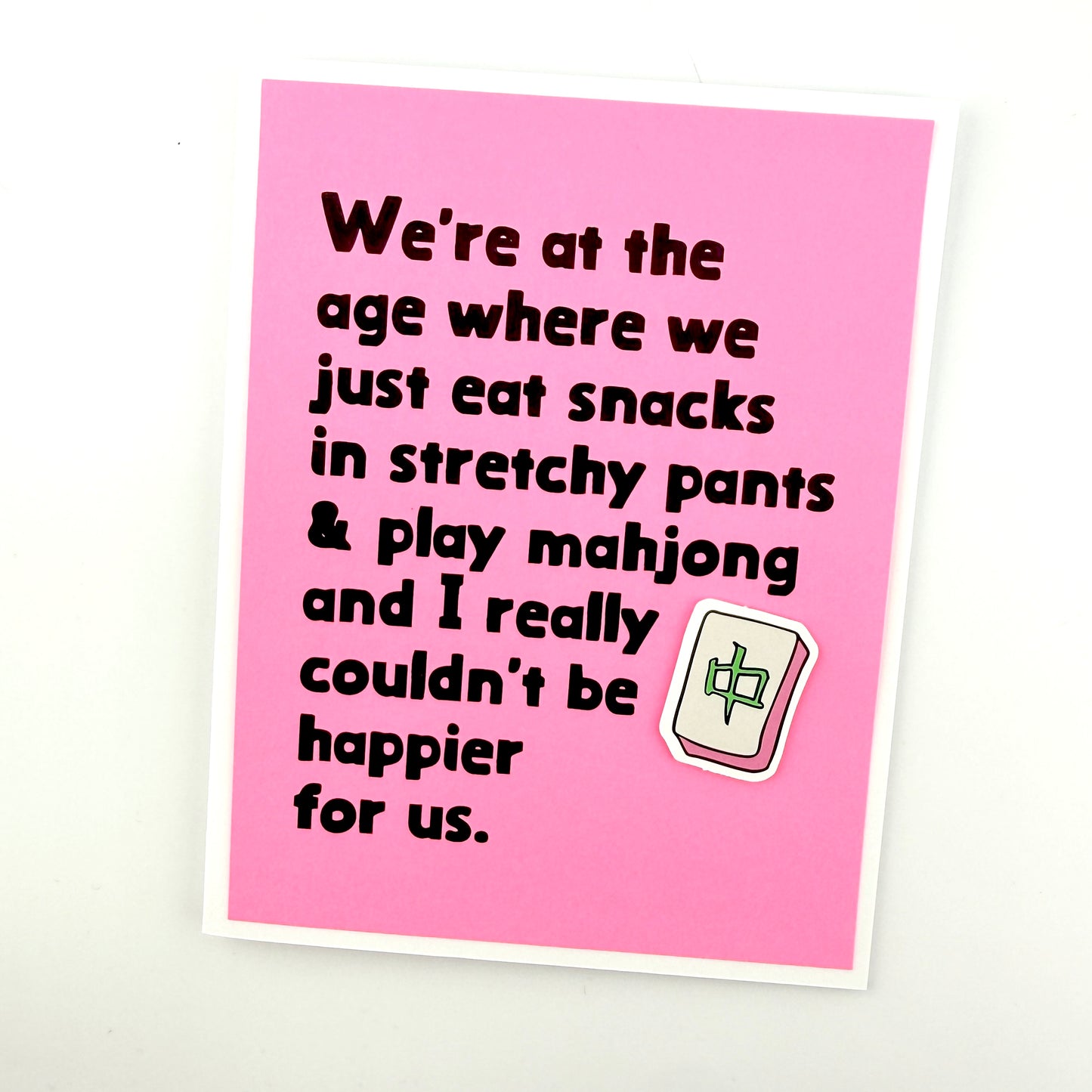 Eat Snacks Play Mahjong card