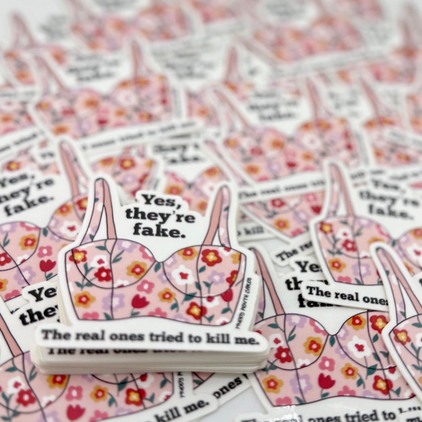 Yes They’re Fake vinyl sticker