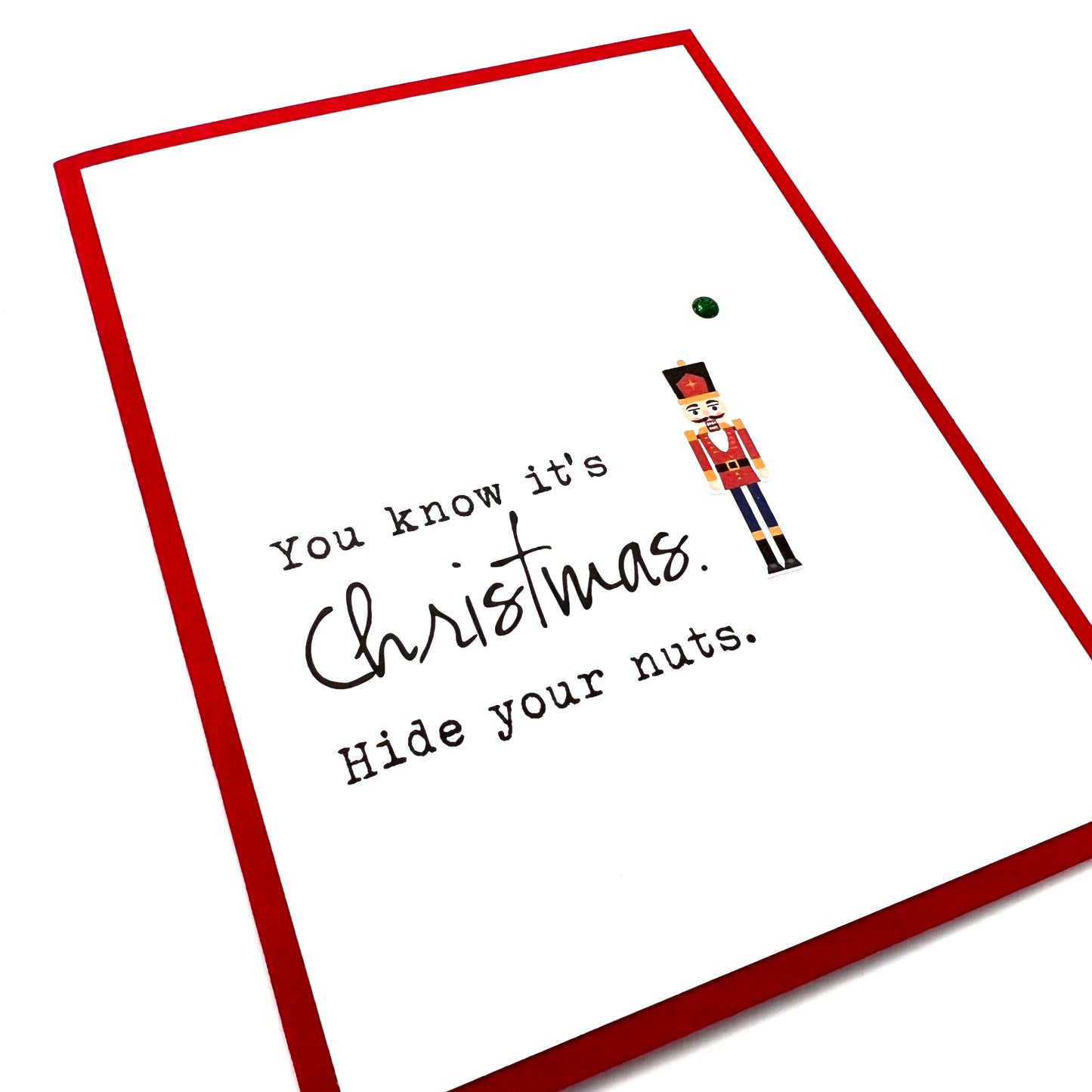 Hide Nuts Nutcracker Christmas card