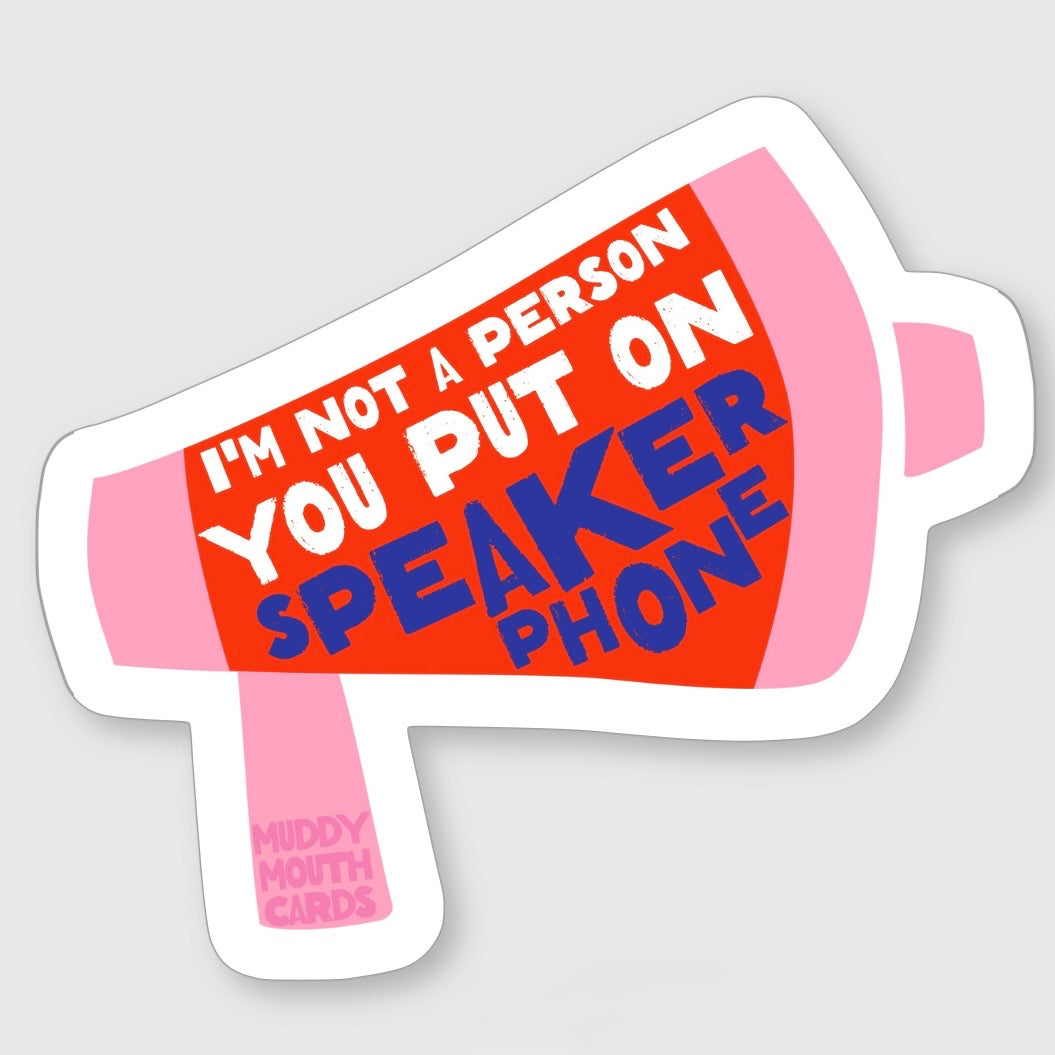 Speakerphone vinyl sticker