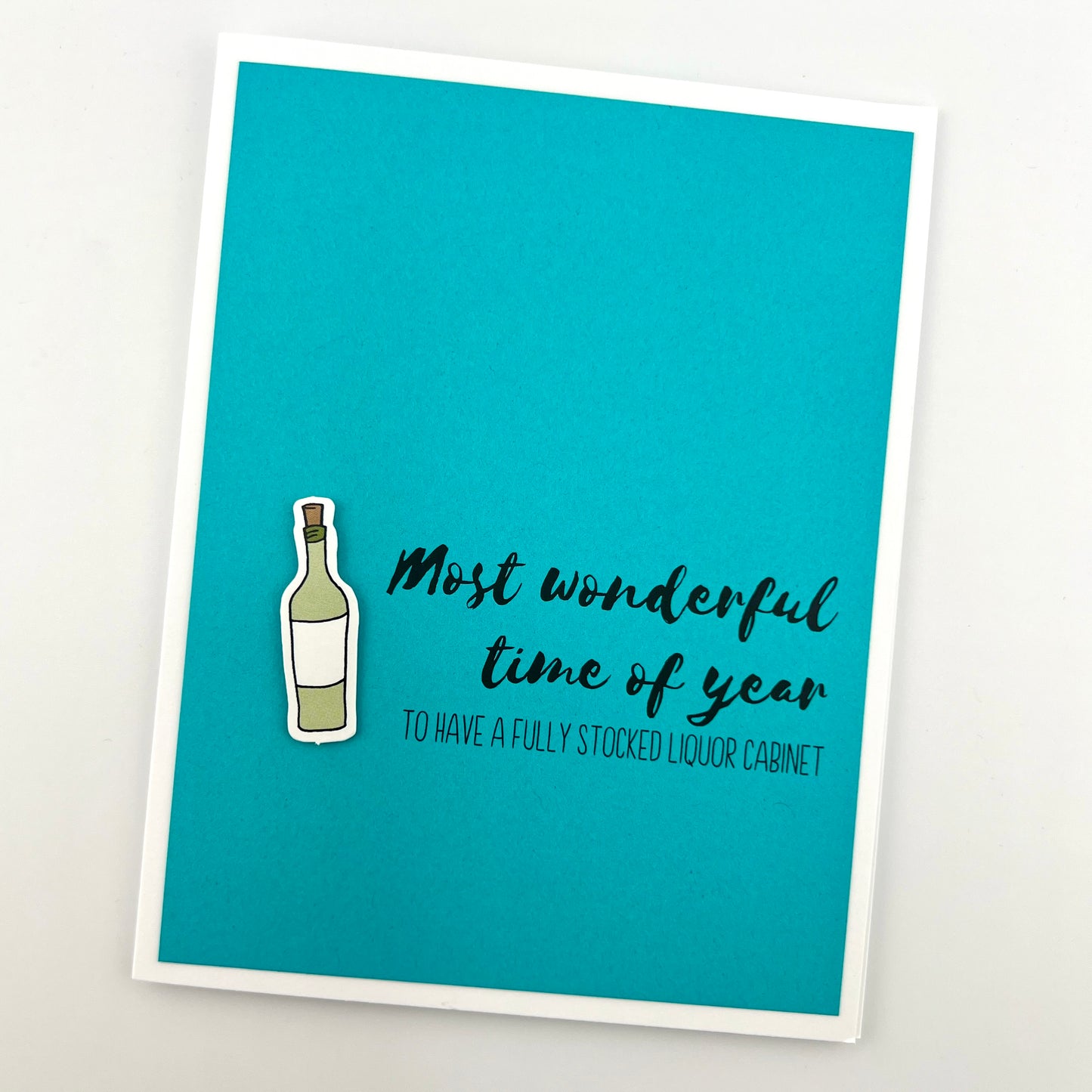 Most Wonderful Time of Year Liquor Cabinet holiday card