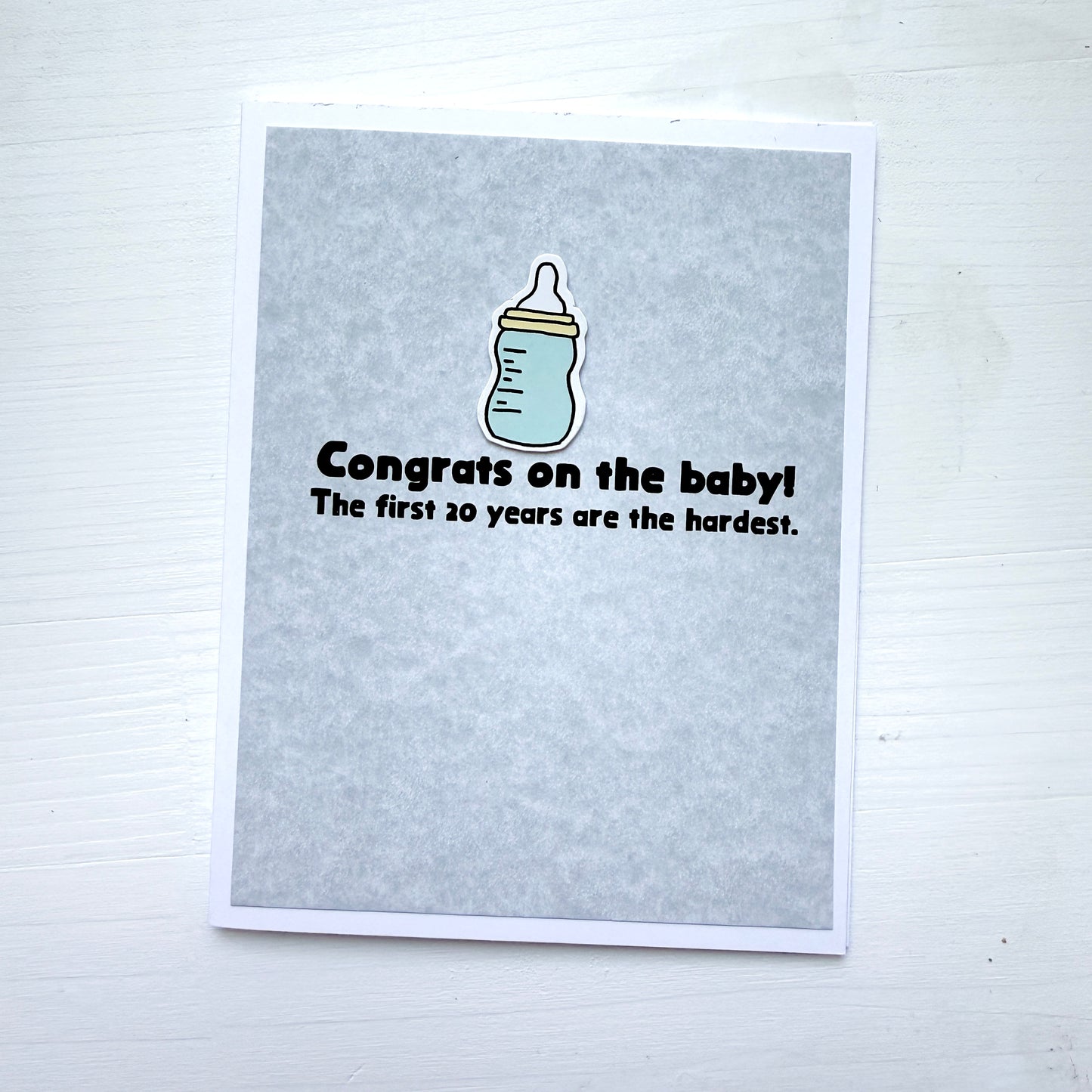 First 20 Years Are Hardest baby card