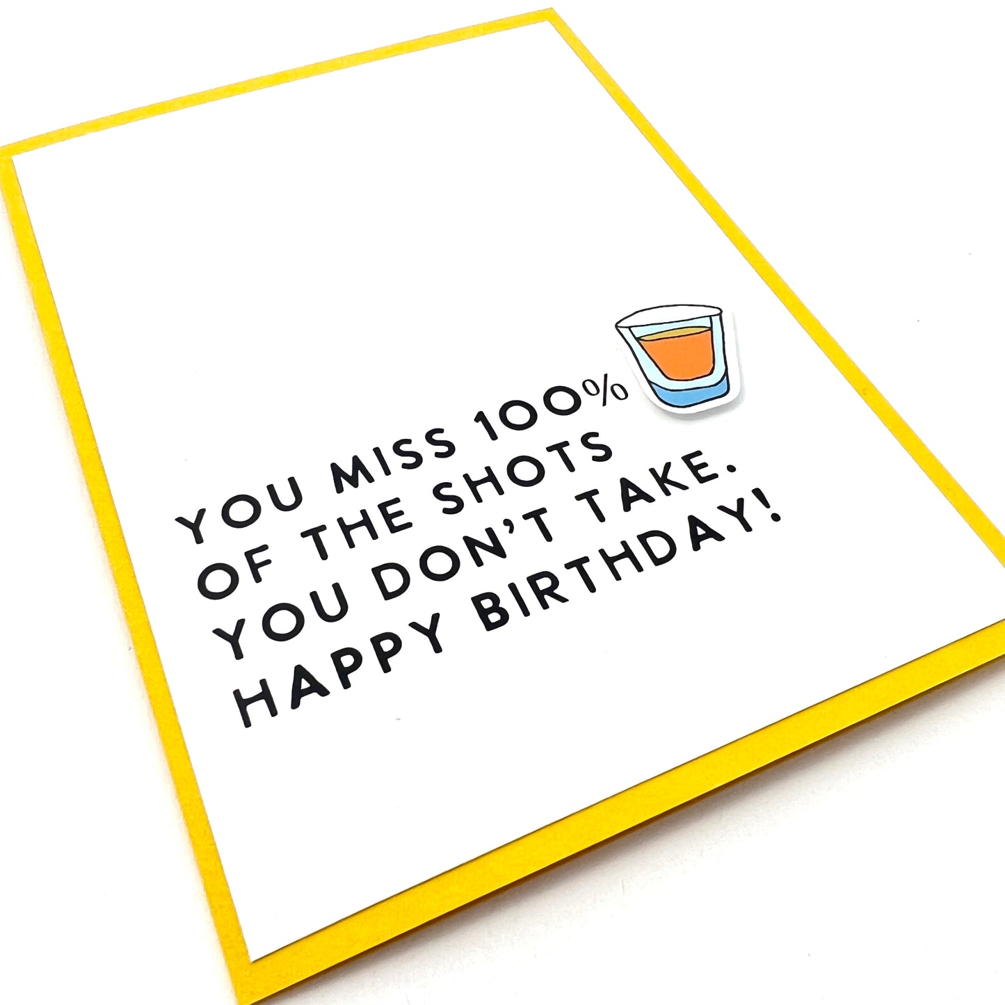Miss 100% of the Shots birthday card