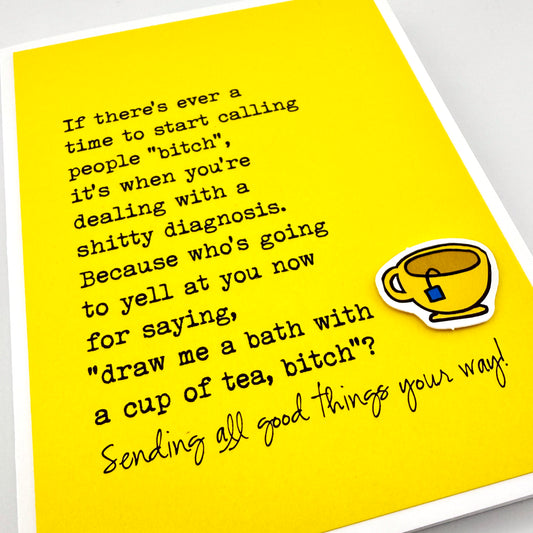 Shitty Diagnosis Calling People Bitch card