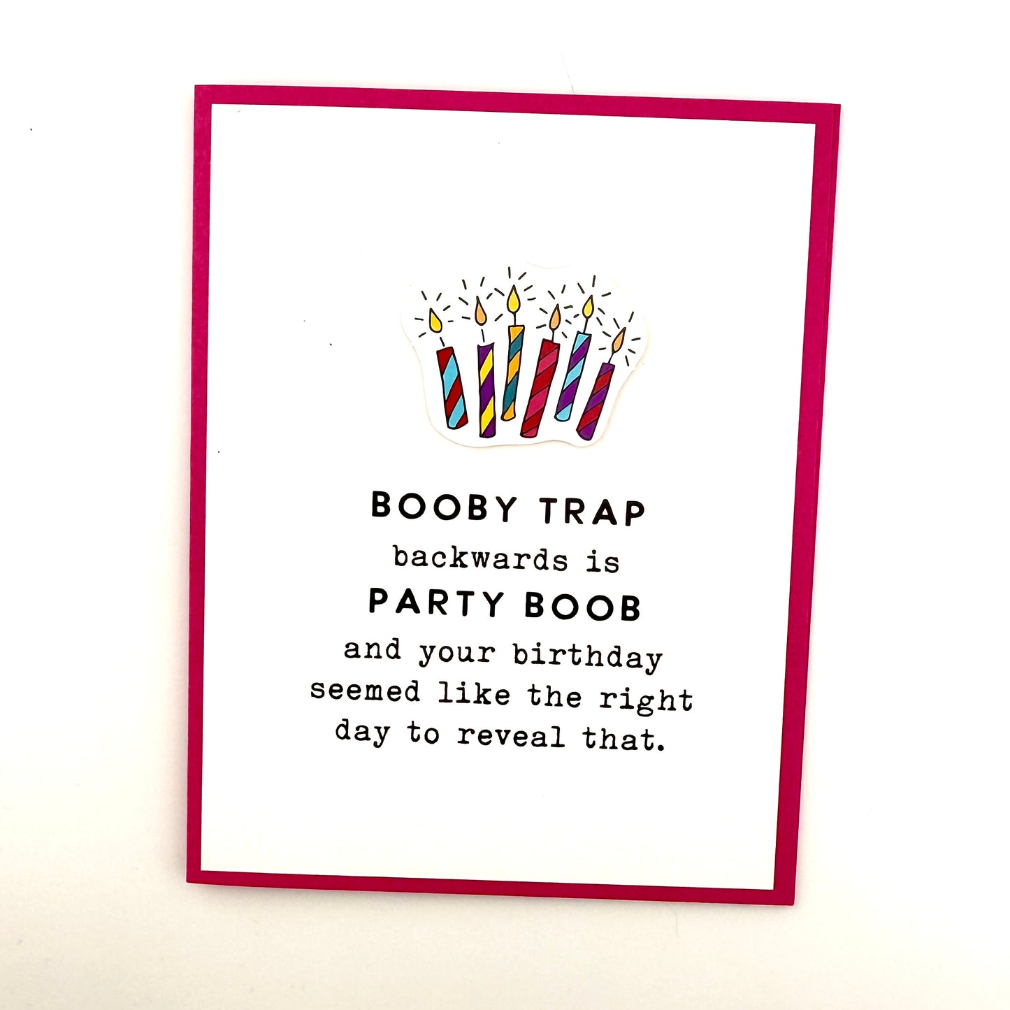 Booby Trap Party Boob birthday card