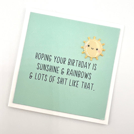 Mini Sunshine & Rainbows card