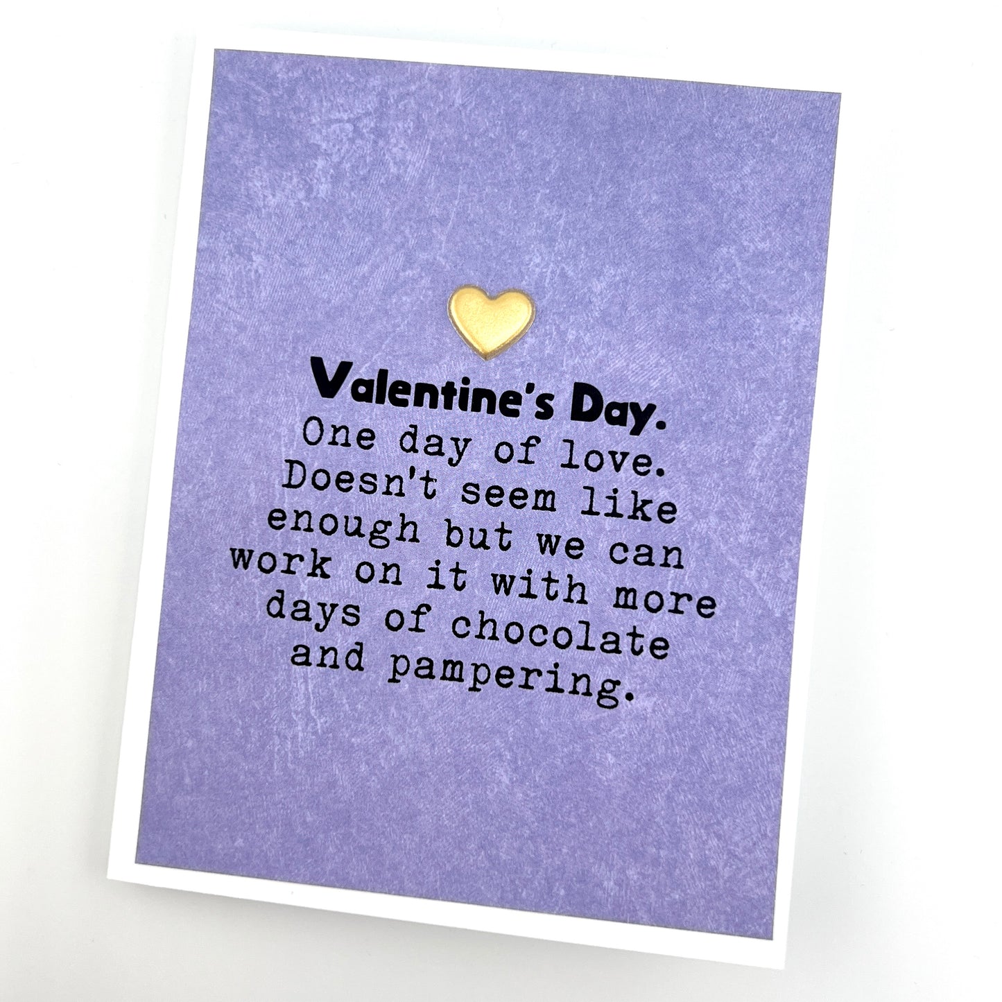 Chocolate and Pampering Valentine card