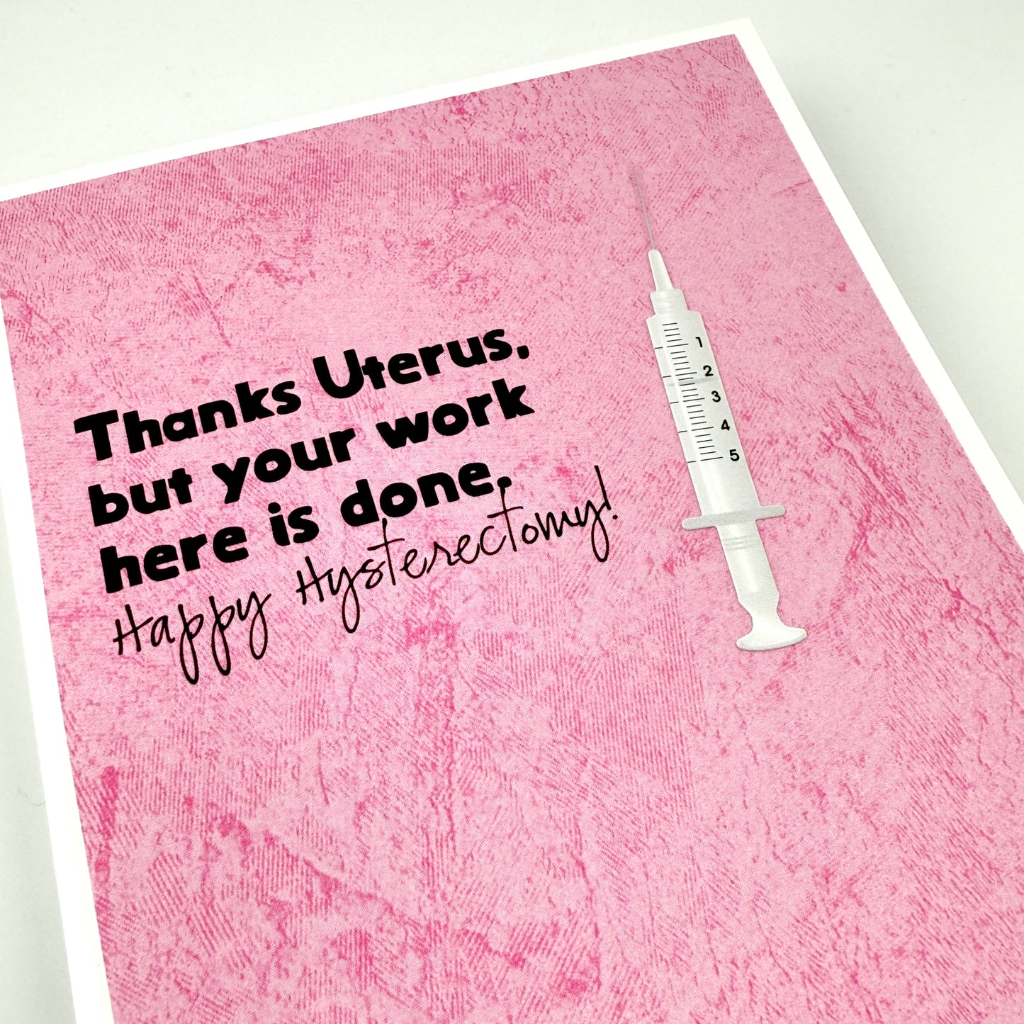 Uterus Work Done Here hysterectomy card
